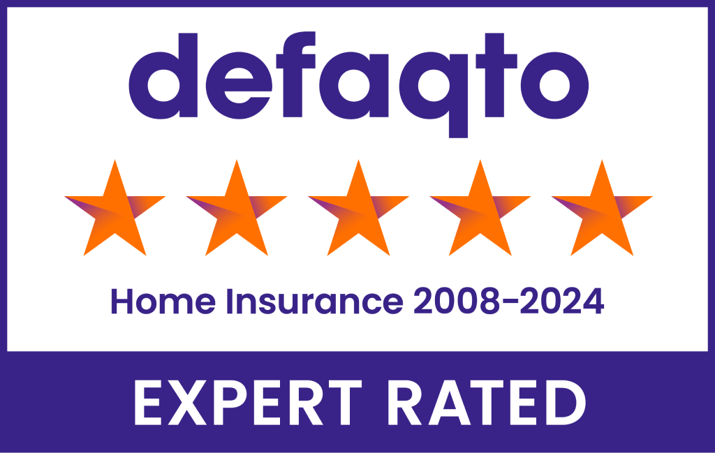 5 Star by Defaqto rating. Expert Rated. Home Insurance 2008-2024